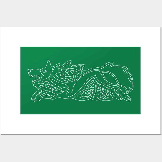 Celtic Wolf Wall Art by LordNeckbeard